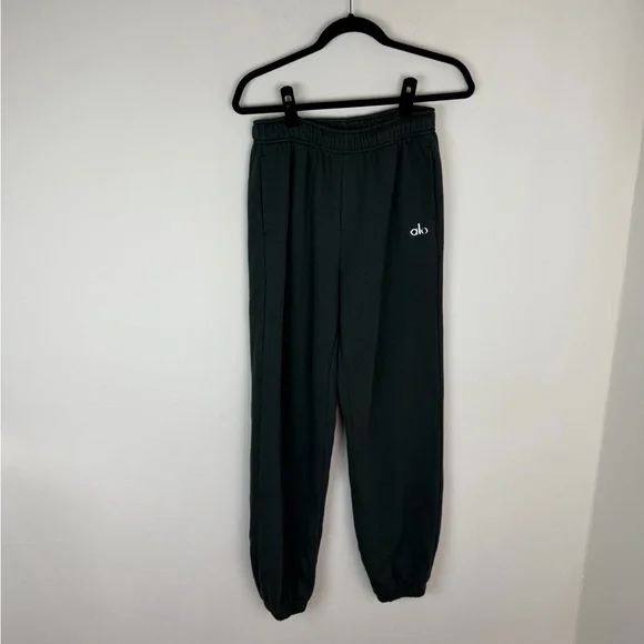 Alo 2 Piece Set Accolade Hoodie Sweatshirt & Sweatpant Charcoal Green Size S - Picture 11 of 15